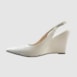 Scarpin Ana Salto Anabela Verniz Branco 161