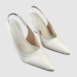 Scarpin Ana Salto Anabela Verniz Branco 161