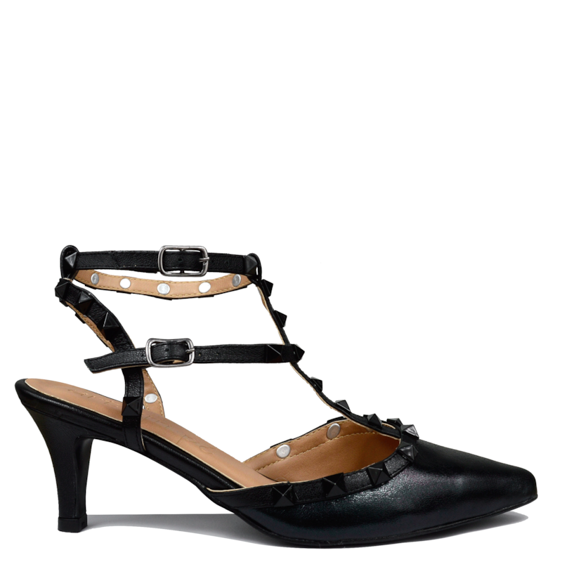 Scarpin Bettina Preto Couro 5075 Scarpin Bettina Preto Couro 5075