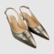 Slingback Analu Couro Prata Velho 903