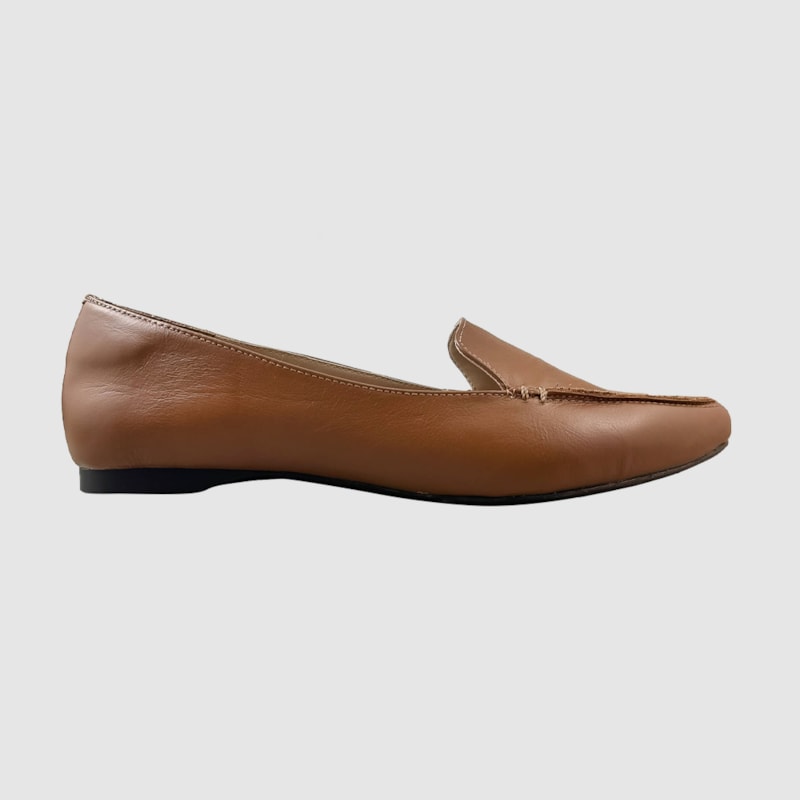 Slip On Couro Camel 106