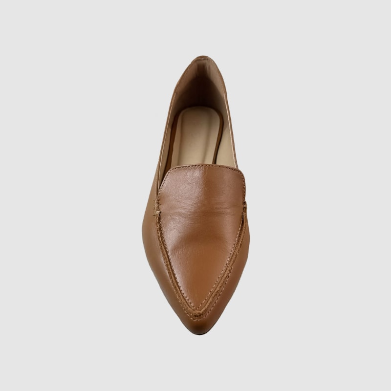 Slip On Couro Camel 106