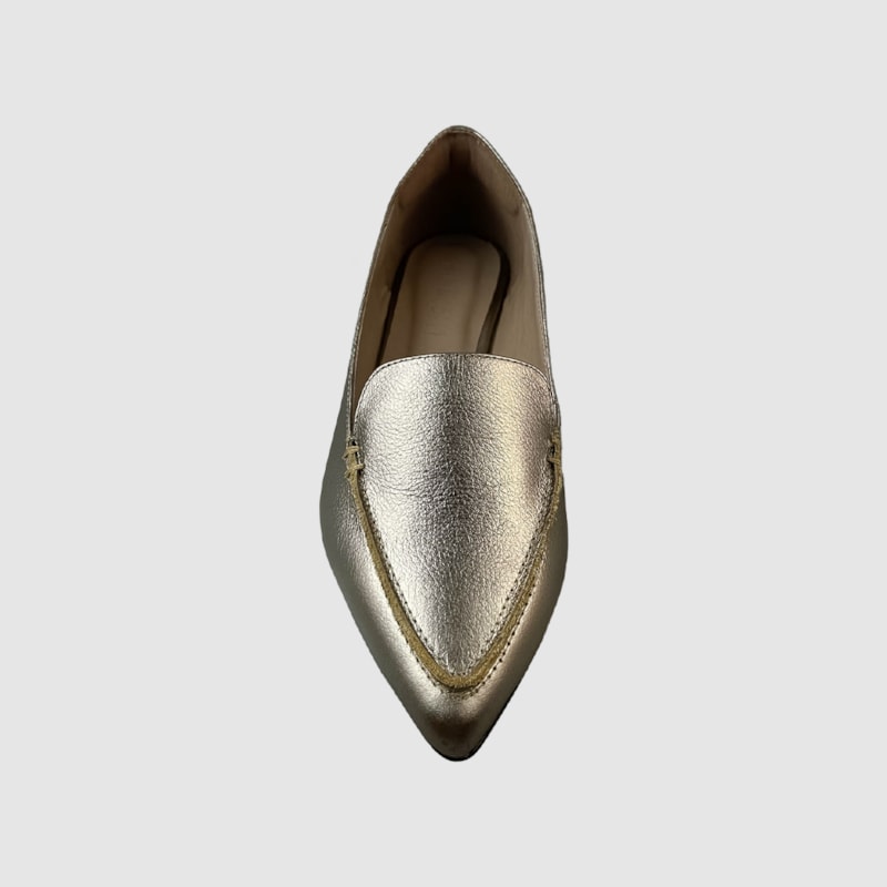 Slip On Couro Prata Velho 106