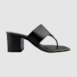 Tamanco Bru Couro Preto 279