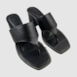 Tamanco Bru Couro Preto 279