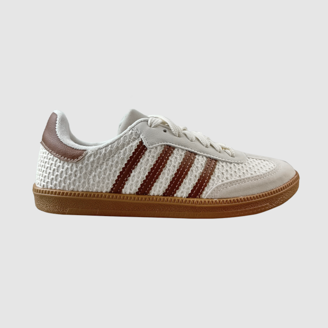 Tênis Flora Off White/Caramelo 734