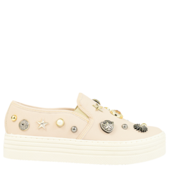 Tênis Slip On em Napa Creme 4185 Tênis Slip On em Napa Creme 4185